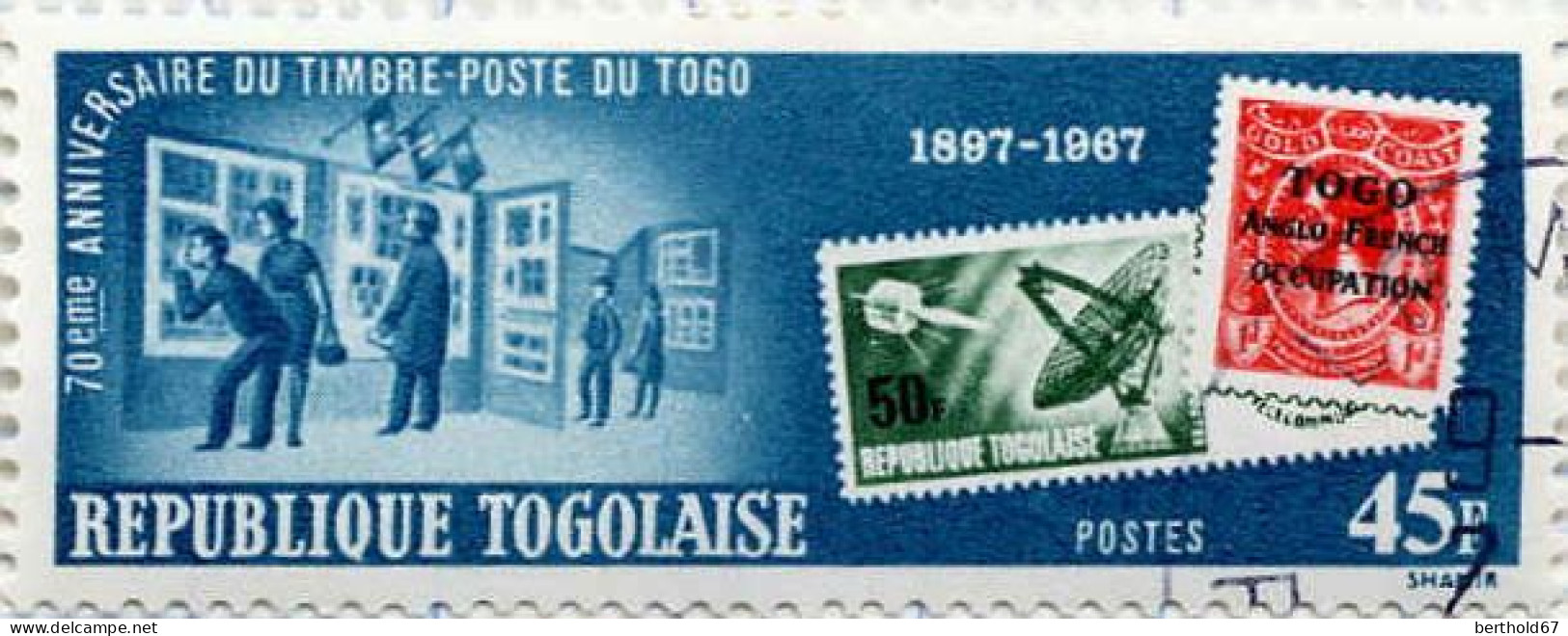 Togo (Rep) Poste Obl Yv: 554 Mi:619 70.Anniversaire De Timbre-poste Togolais (TB Cachet Rond) - Togo (1960-...)