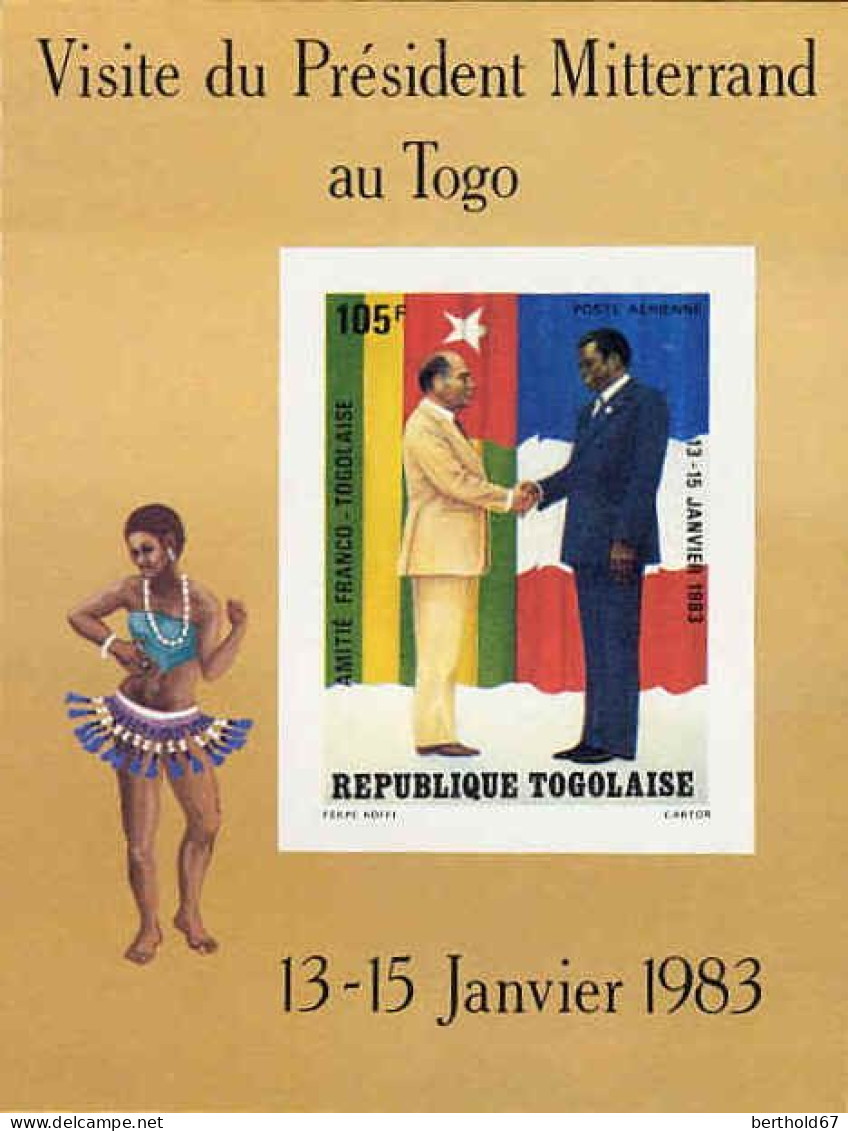 Togo (Rep) Bloc N** Yv:167/172 Visite Du Président Mitterrand Au Togo - Togo (1960-...)