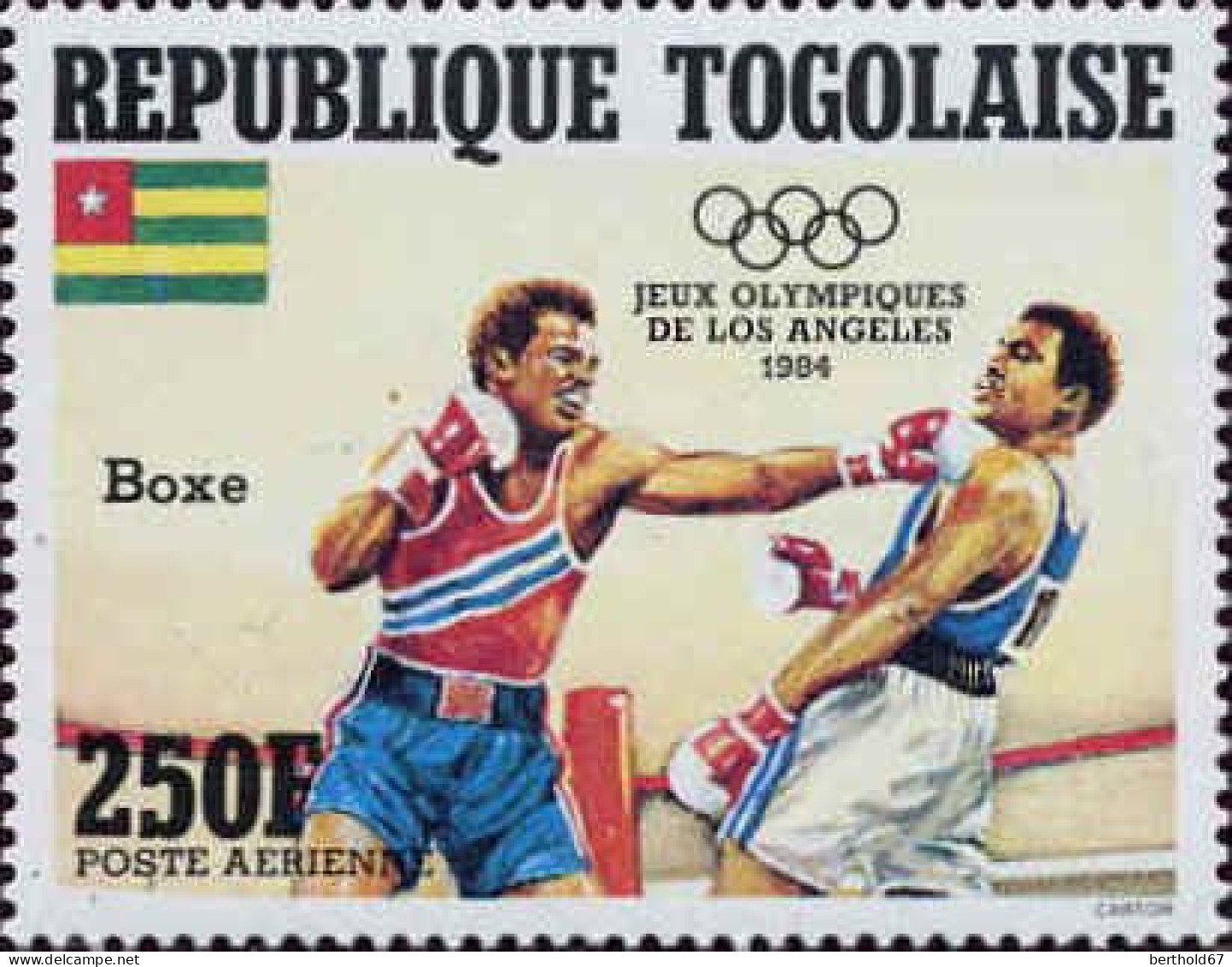 Togo (Rep) Avion N** Yv:502/506 Jeux Olympiques D'été Los Angeles - Togo (1960-...)