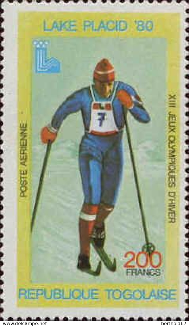 Togo (Rep) Avion N** Yv:412/414 Jeux Olympiques D'hiver Lake Placid - Togo (1960-...)