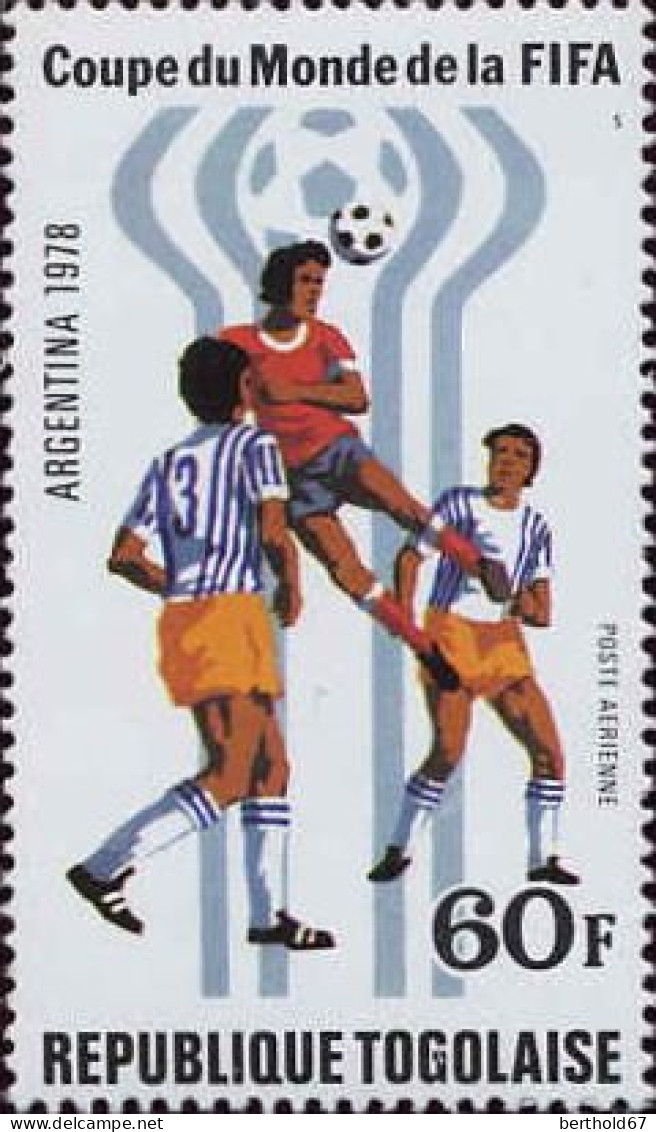 Togo (Rep) Avion N** Yv:348/351 Coupe Du Monde De Football Argentina 78 - Togo (1960-...)