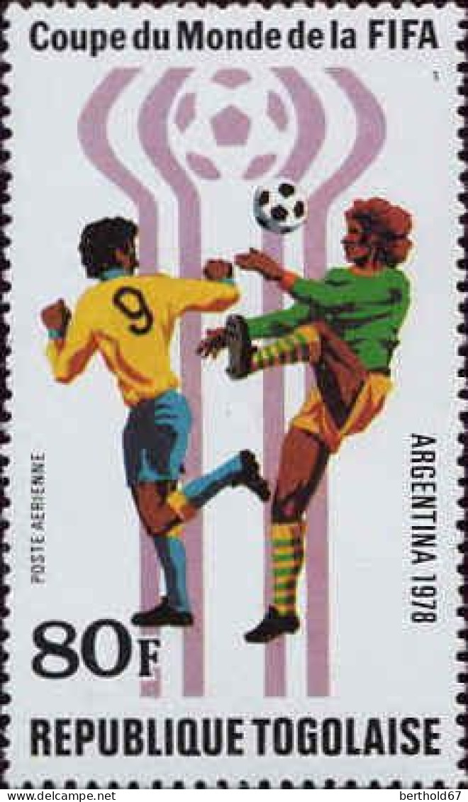 Togo (Rep) Avion N** Yv:348/351 Coupe Du Monde De Football Argentina 78 - Togo (1960-...)