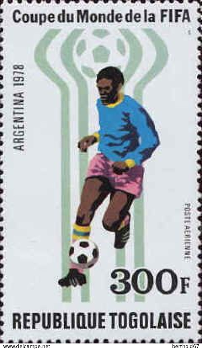 Togo (Rep) Avion N** Yv:348/351 Coupe Du Monde De Football Argentina 78 - Togo (1960-...)