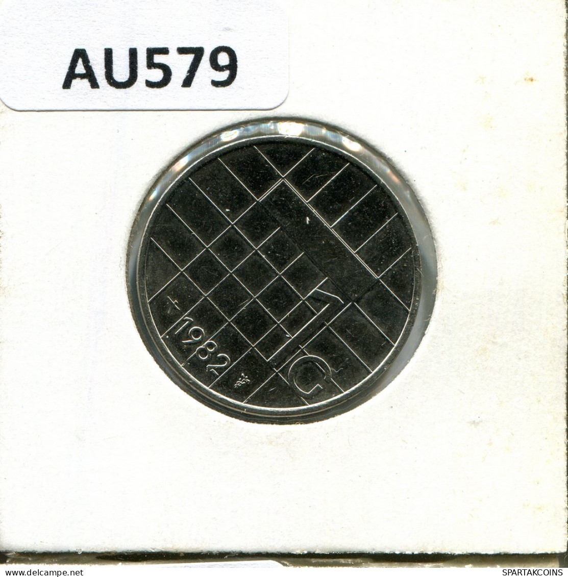 1 GULDEN 1982 NETHERLANDS Coin #AU579.U.A - 1980-2001 : Beatrix