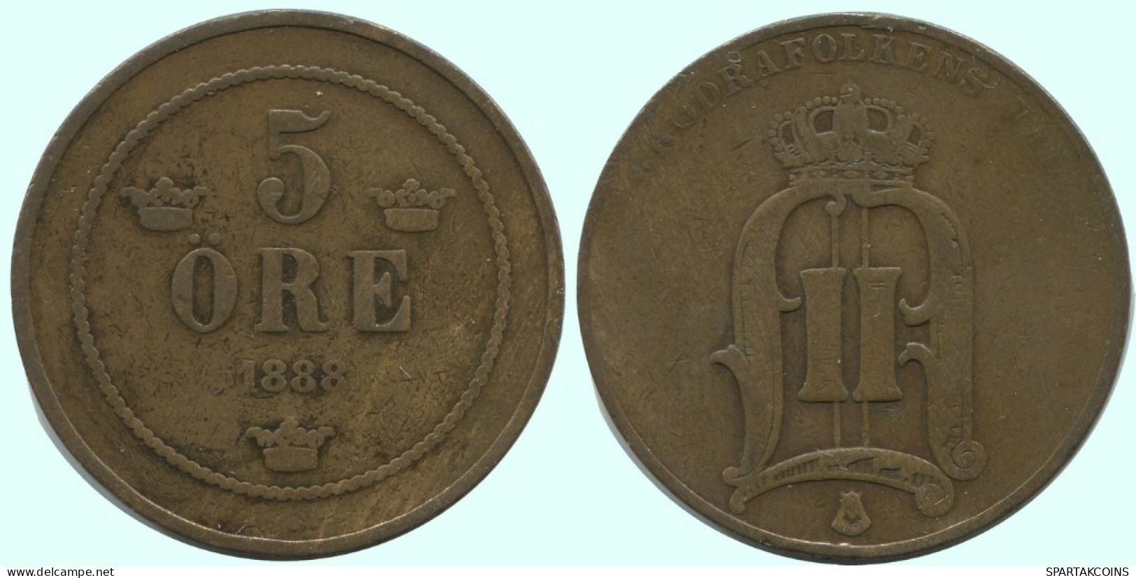 5 ORE 1888 SUECIA SWEDEN Moneda #AC625.2.E.A - Suède