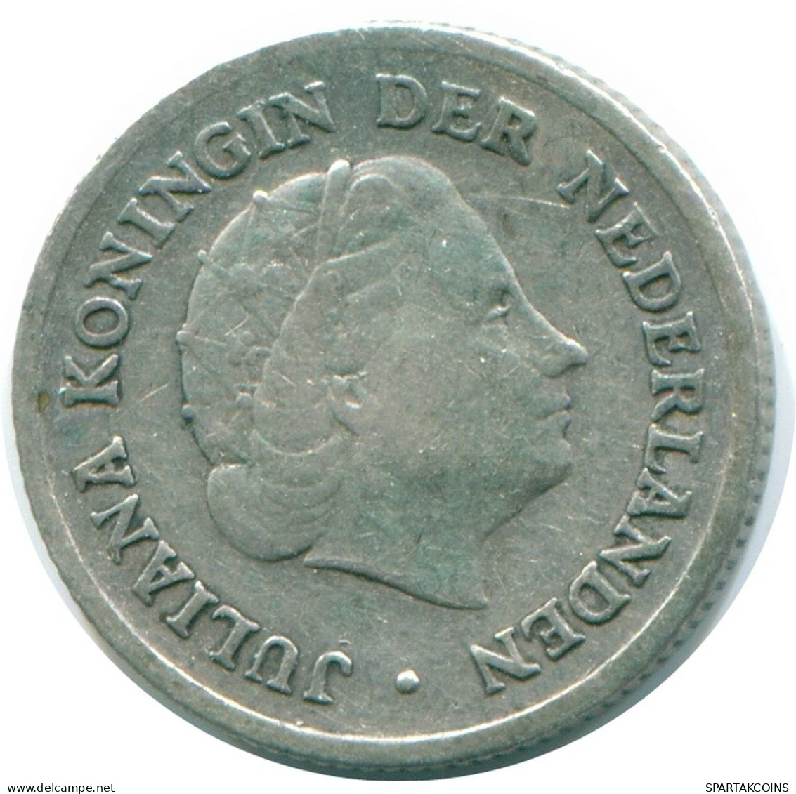 1/10 GULDEN 1954 NETHERLANDS ANTILLES SILVER Colonial Coin #NL12054.3.U.A - Antilles Néerlandaises