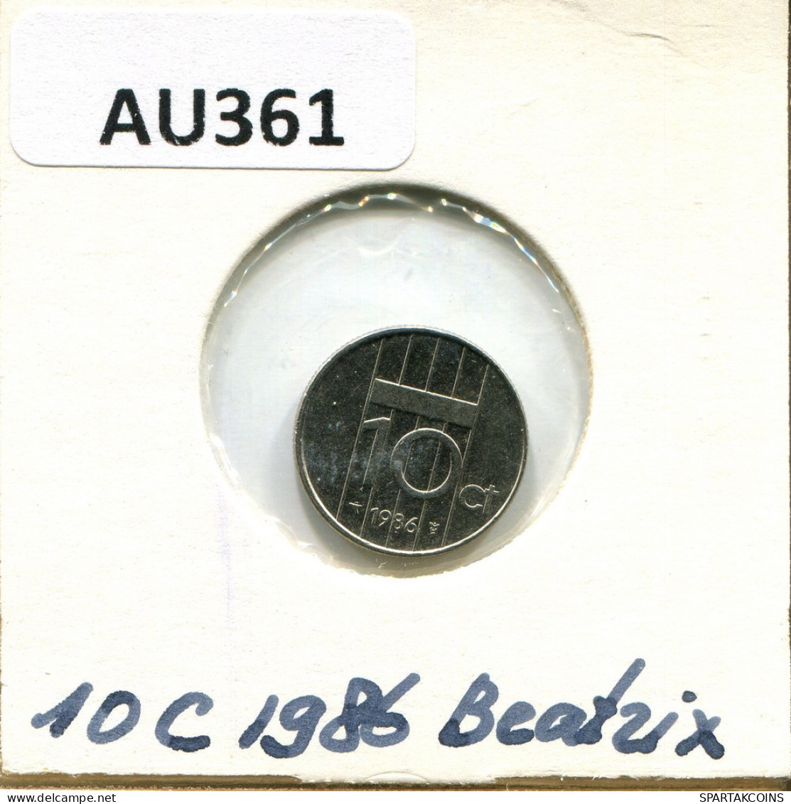 10 CENT 1986 NÉERLANDAIS NETHERLANDS Pièce #AU361.F.A - 1980-2001 : Beatrix