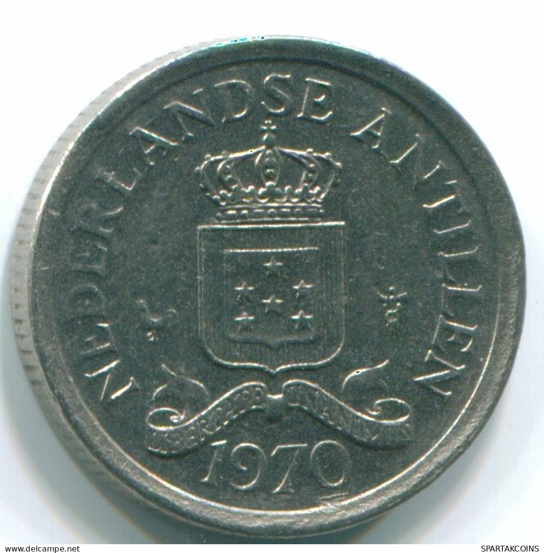 10 CENTS 1970 ANTILLES NÉERLANDAISES Nickel Colonial Pièce #S13352.F.A - Antilles Néerlandaises