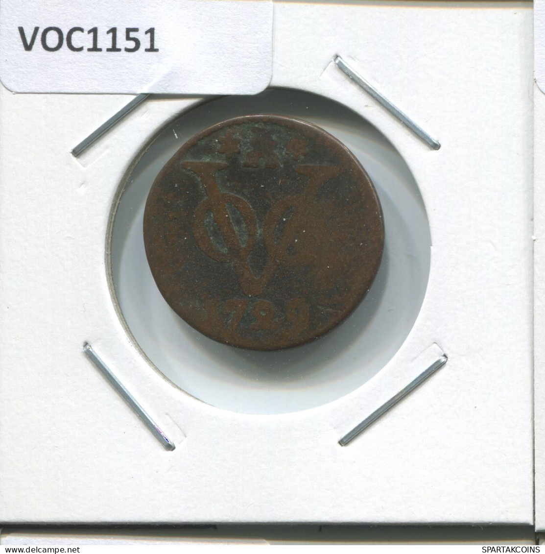 1789 ZEELAND VOC DUIT NETHERLANDS INDIES NEW YORK COLONIAL PENNY #VOC1151.8.U.A - Dutch East Indies