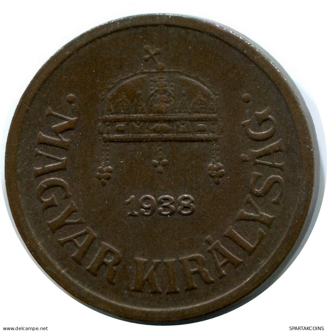 2 FILLER 1938 HUNGARY Coin #AY253.2.U.A - Hungría