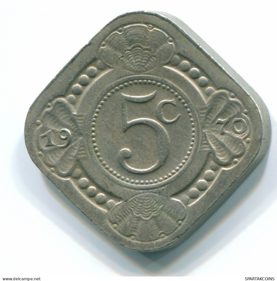 5 CENTS 1970 NIEDERLÄNDISCHE ANTILLEN Nickel Koloniale Münze #S12498.D.A - Netherlands Antilles