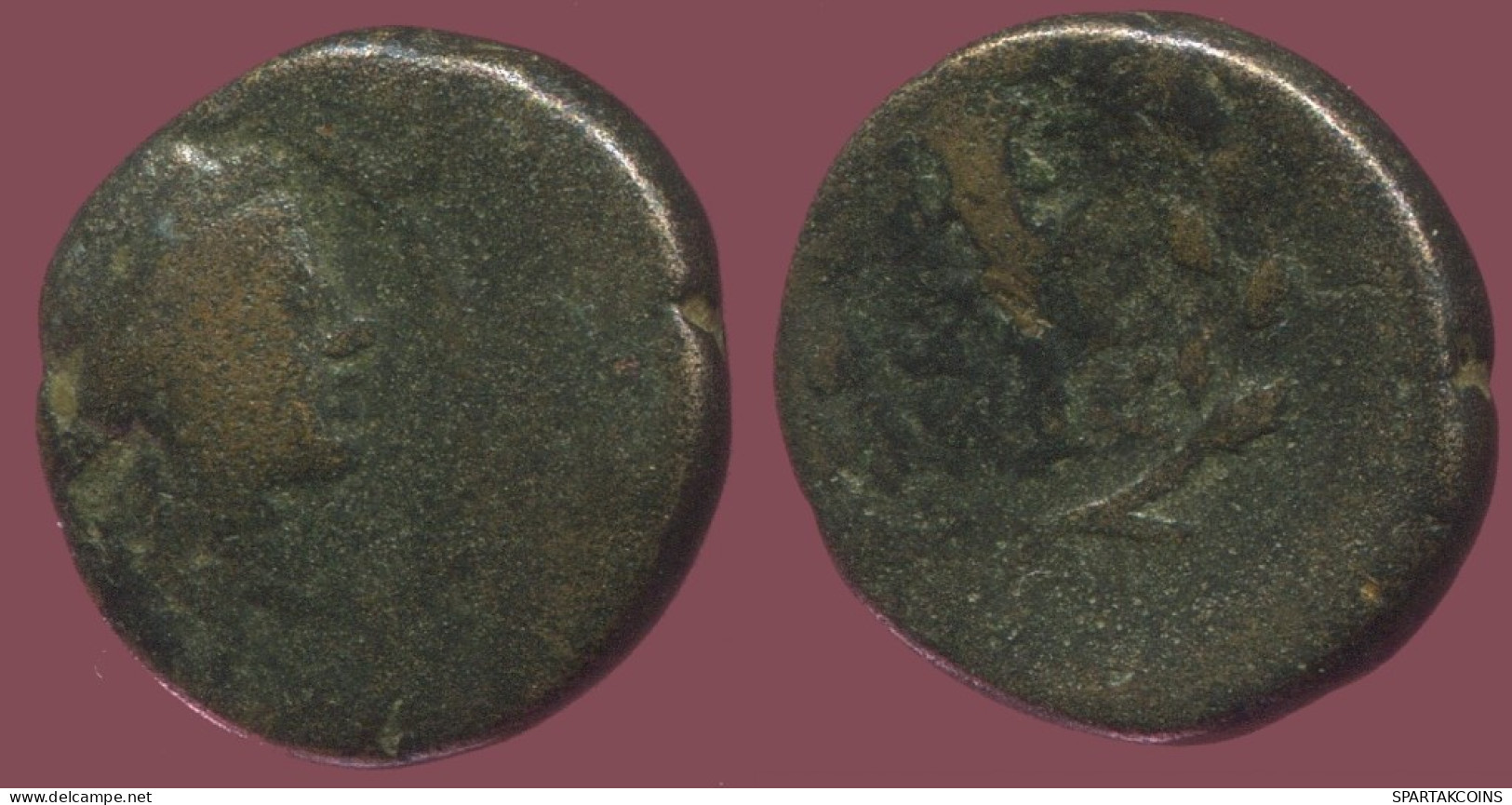 WREATH Antique Authentique Original GREC Pièce 3g/15mm #ANT1444.9.F.A - Griechische Münzen