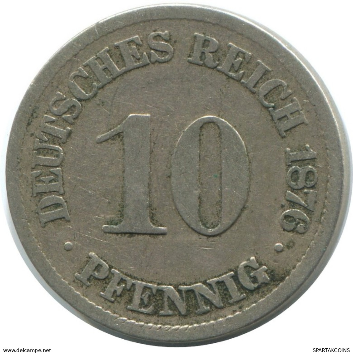 10 PFENNIG 1876 A DEUTSCHLAND Münze GERMANY #AE459.D.A - 10 Pfennig