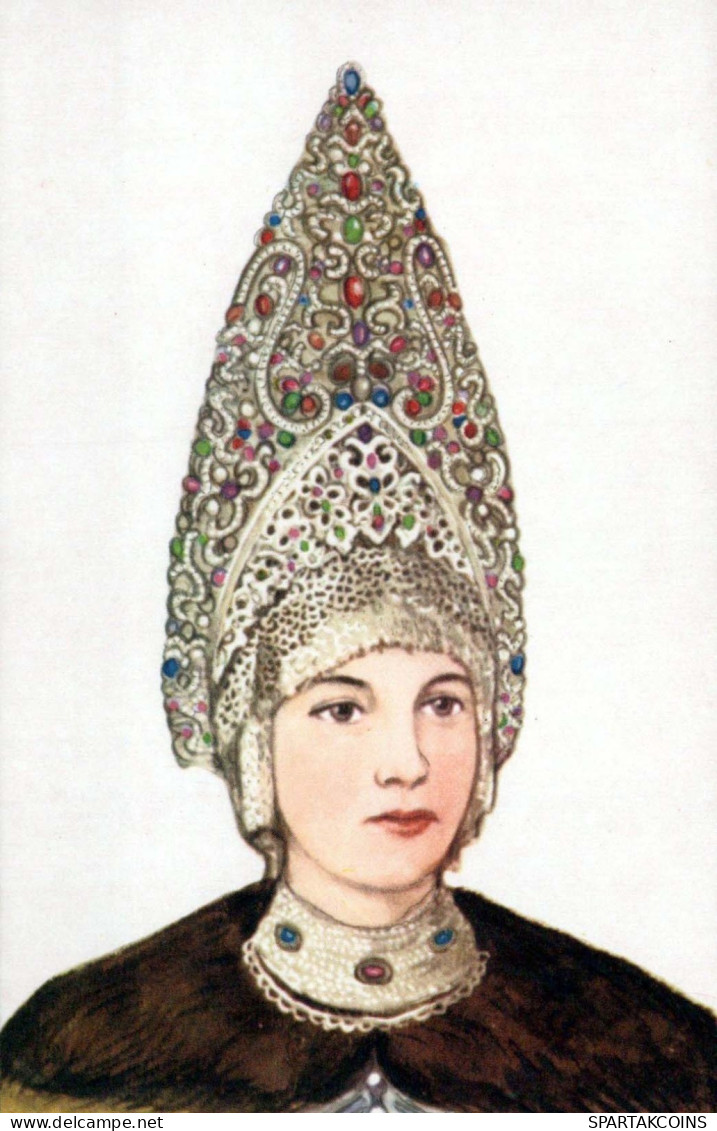WOMEN'S CLOTHING XIX CENTURY USSR Vintage Postcard CPSMPF #PKG984.A - Kostums