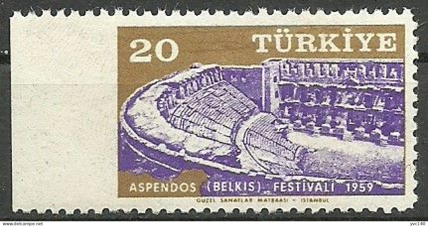 Turkey; 1959 Aspendos Festival ERROR "Imperf. Edge" - Ongebruikt