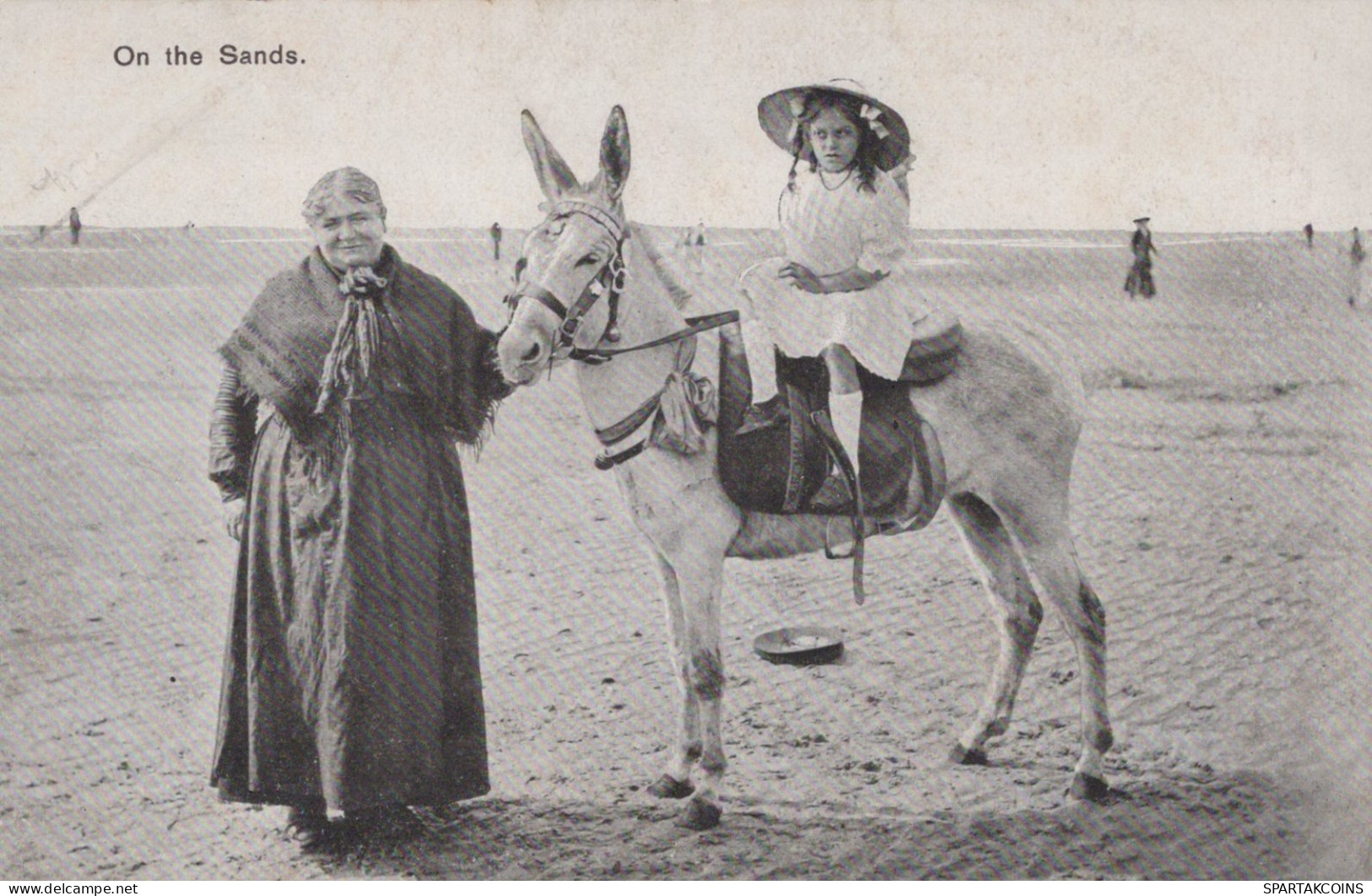 BURRO Animales Vintage Antiguo CPA Tarjeta Postal #PAA064.A - Donkeys
