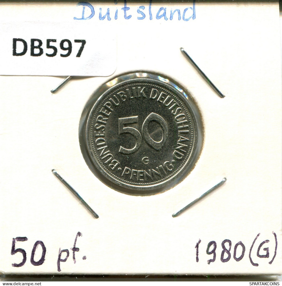 50 PFENNIG 1980 G BRD ALEMANIA Moneda GERMANY #DB597.E.A - 50 Pfennig