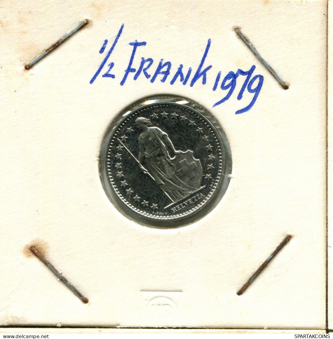 1/2 FRANC 1979 SCHWEIZ SWITZERLAND Münze #AY033.3.D.A - Andere & Zonder Classificatie