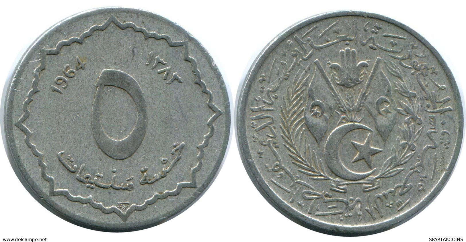 5 CENTIMES 1964 ALGERIEN ALGERIA Münze #AP523.D.A - Argelia