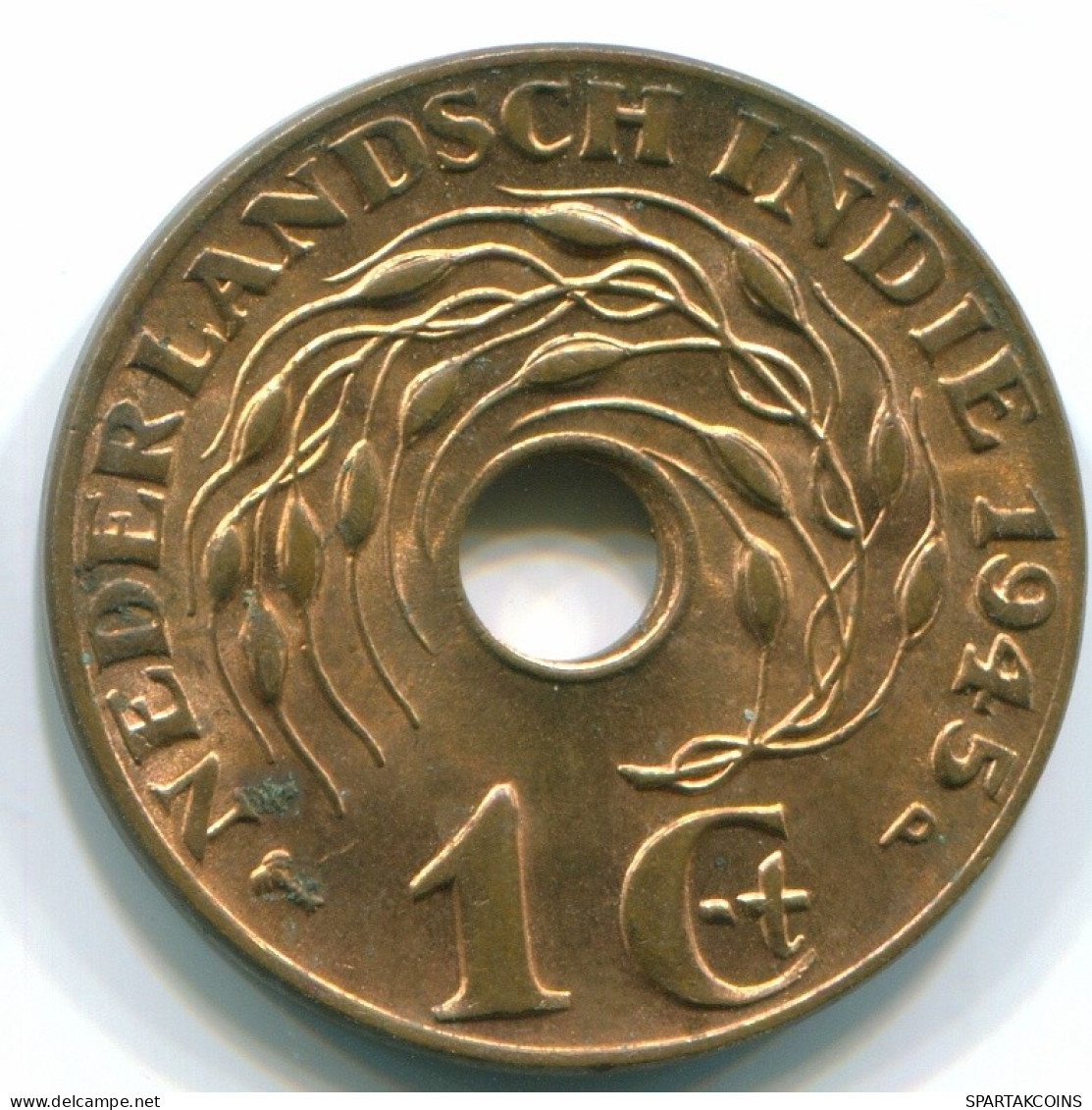 1 CENT 1945 P INDIAS ORIENTALES DE LOS PAÍSES BAJOS INDONESIA Bronze #S10403.E.A - Indes Neerlandesas