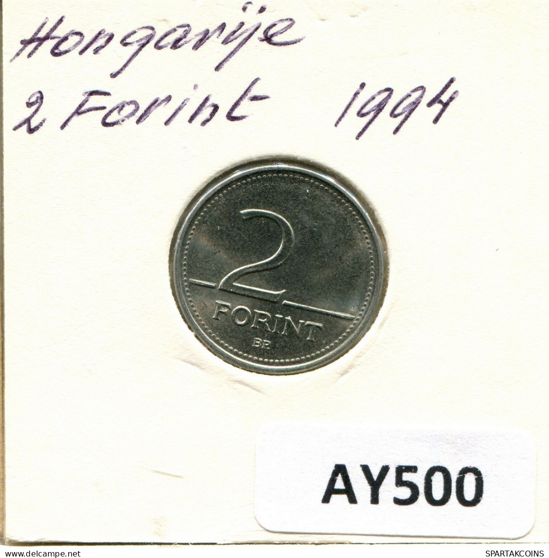 2 FORINT 1994 HUNGRÍA HUNGARY Moneda #AY500.E.A - Hongrie