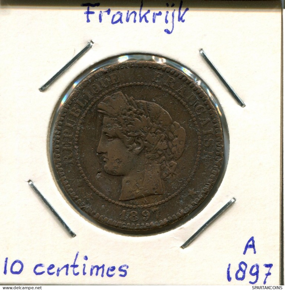 10 CENTIMES 1897 A FRANCE Pièce Française #AM081.F.A - 10 Centimes