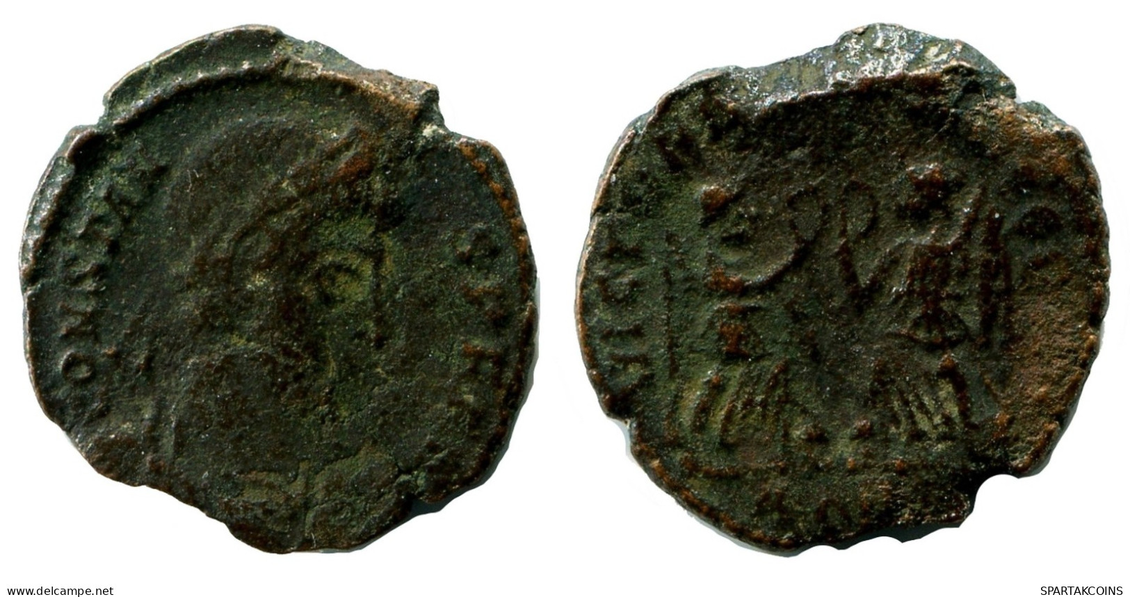 CONSTANS MINTED IN AGUILEIA ITALY FROM THE ROYAL ONTARIO MUSEUM #ANC11552.14.E.A - The Christian Empire (307 AD Tot 363 AD)