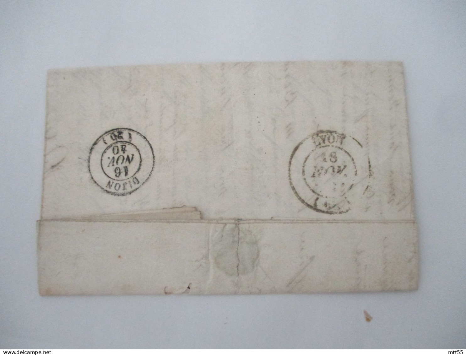 TONNERRE TIMBRE A DATE CACHET 1 FLEURON LETTRE TAXEE 6 POUR LYON - 1801-1848: Precursors XIX