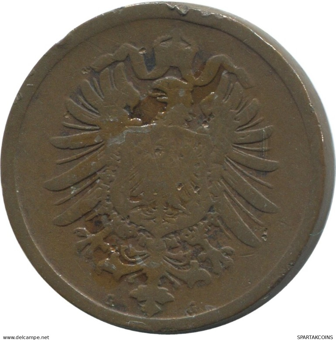 2 PFENNIG 1876 G DEUTSCHLAND Münze GERMANY #AE565.D.A - 2 Pfennig