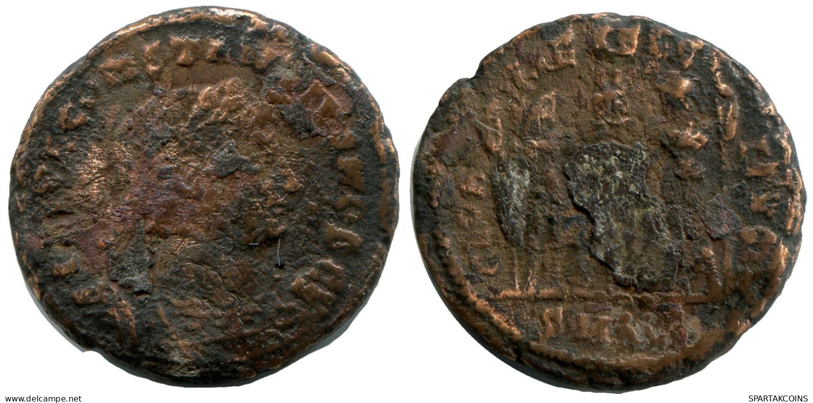 CONSTANTIUS II MINTED IN ALEKSANDRIA FOUND IN IHNASYAH HOARD #ANC10453.14.E.A - The Christian Empire (307 AD To 363 AD)