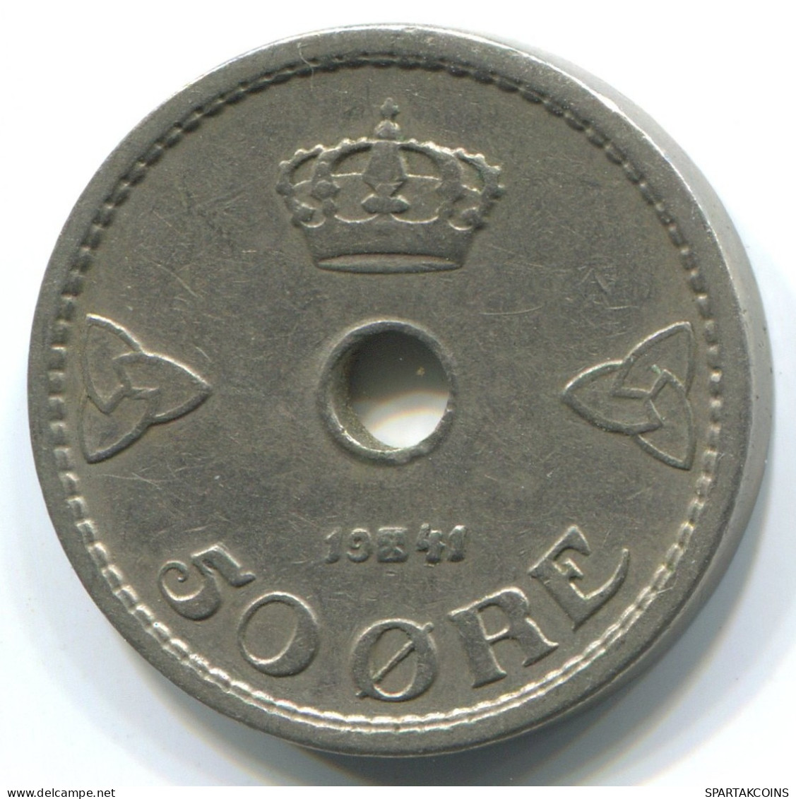 50 ORE 1941 NORWEGEN NORWAY Münze #WW1038.D.A - Norvegia
