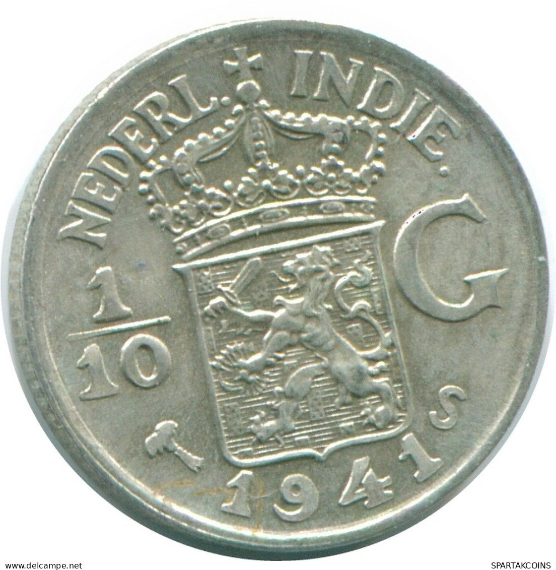 1/10 GULDEN 1941 S INDIAS ORIENTALES DE LOS PAÍSES BAJOS PLATA #NL13638.3.E.A - Dutch East Indies