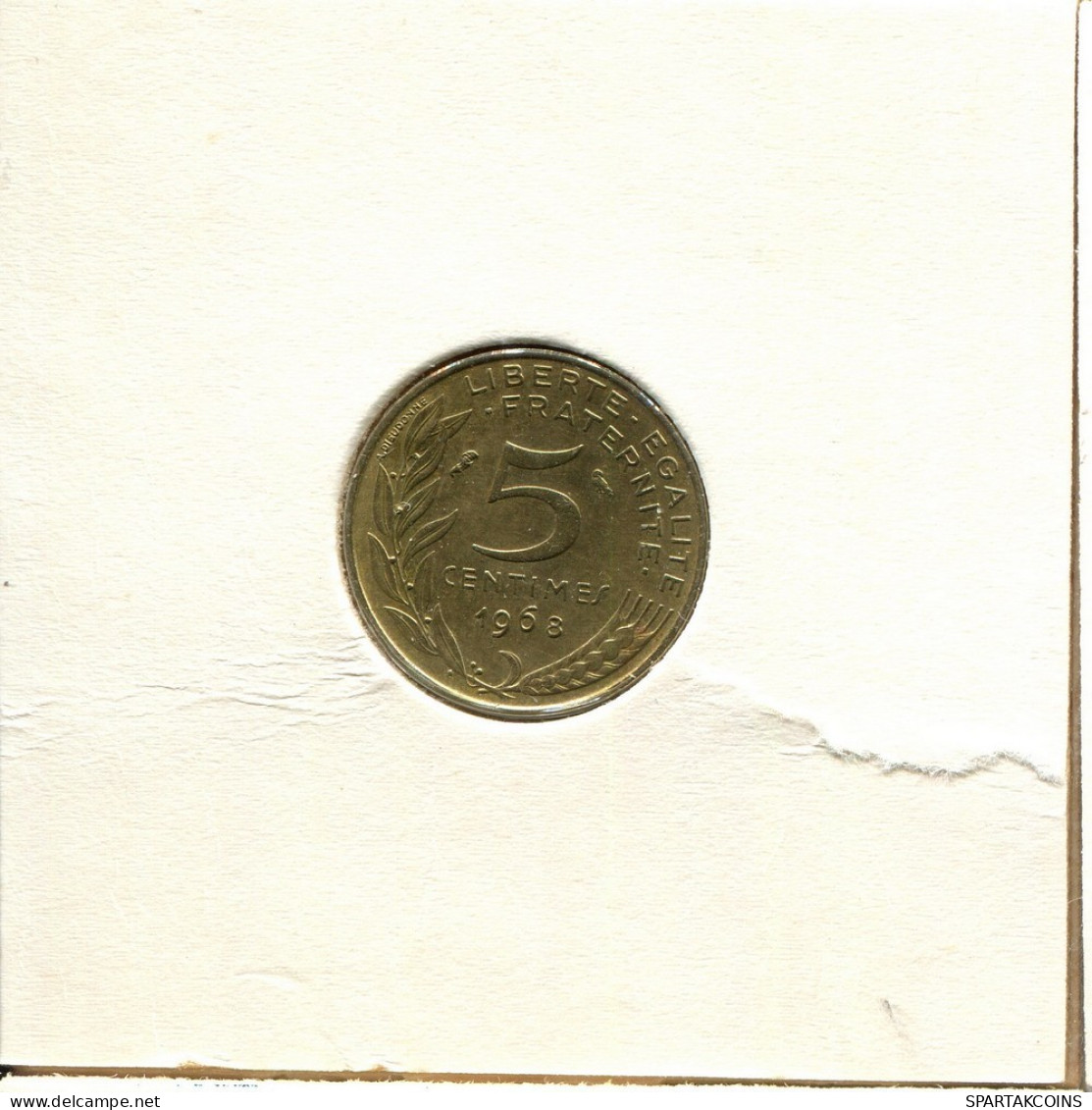 5 CENTIMES 1968 FRANCIA FRANCE Moneda #BB409.E.A - 5 Centimes