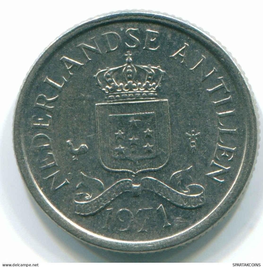 10 CENTS 1971 NIEDERLÄNDISCHE ANTILLEN Nickel Koloniale Münze #S13392.D.A - Netherlands Antilles