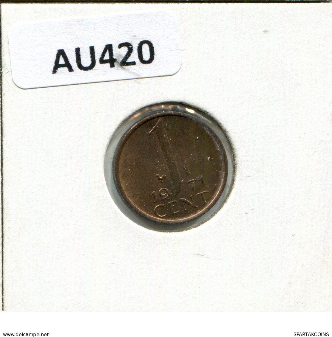 1 CENT 1971 INÉERLANDAIS NETHERLANDS Pièce #AU420.F.A - 1948-1980 : Juliana