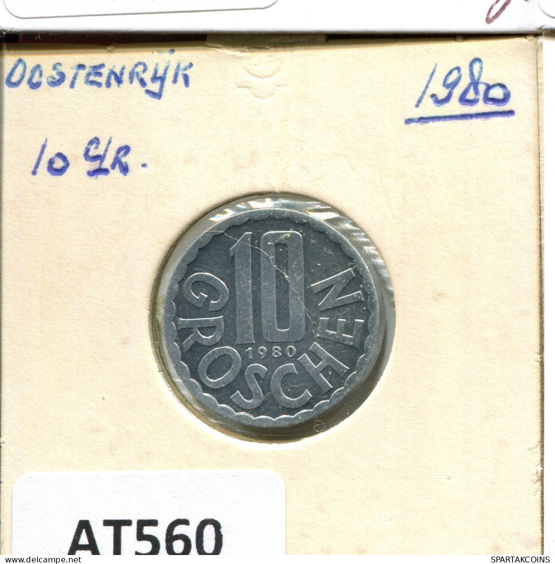 10 GROSCHEN 1980 ÖSTERREICH AUSTRIA Münze #AT560.D.A - Autriche