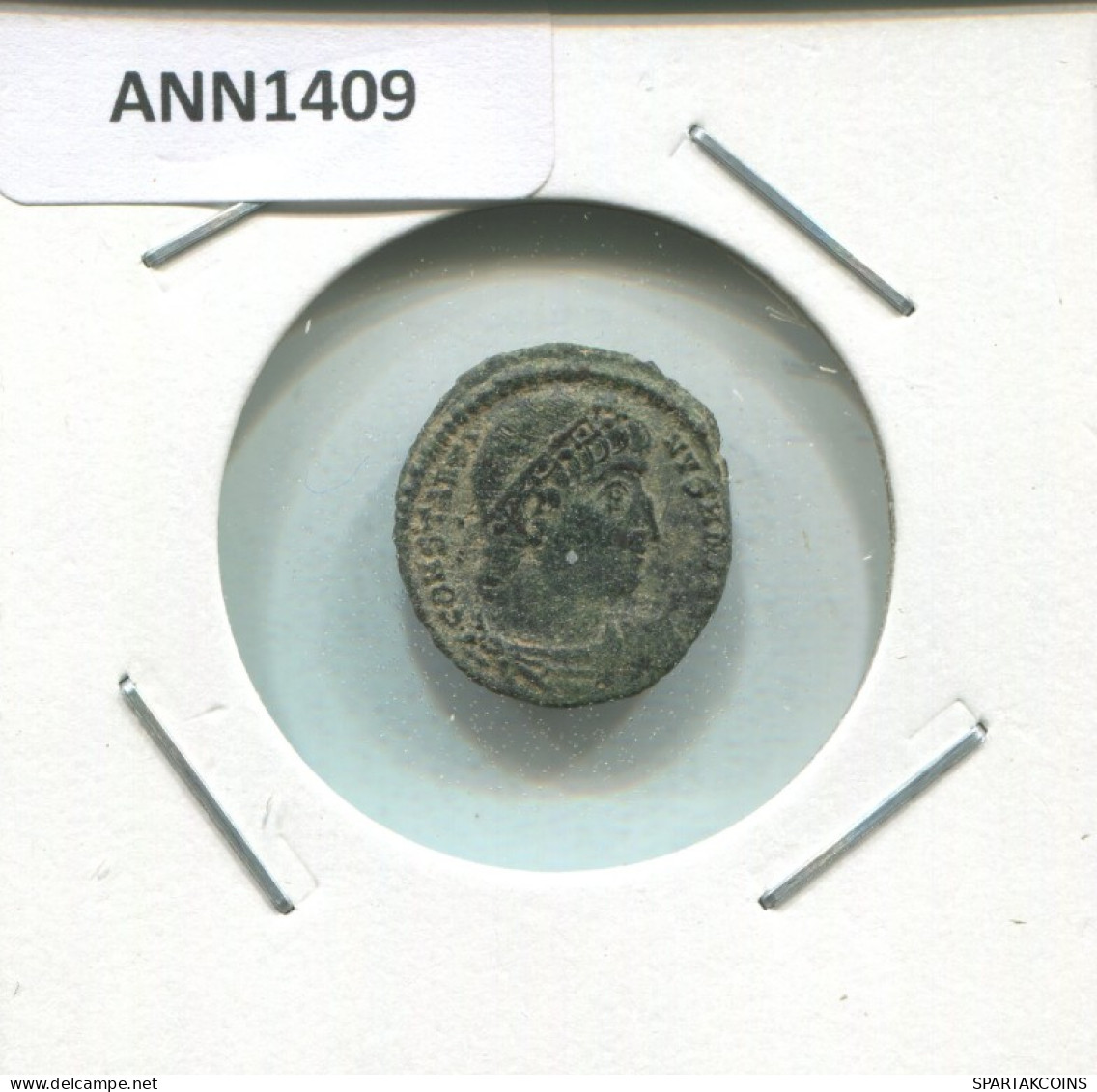 CONSTANTINUS I ANTIOCH SMANГ GLORIA EXERCITVS TWO SOLD. 1.5g/16mm #ANN1409.10.F.A - The Christian Empire (307 AD To 363 AD)