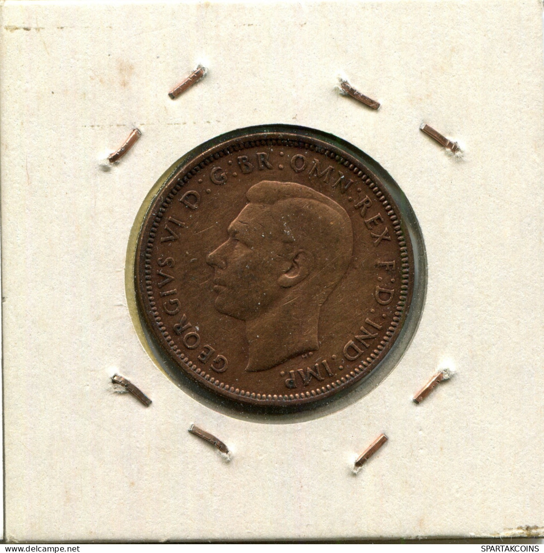 HALF PENNY 1943 UK GBAN BRETAÑA GREAT BRITAIN Moneda #AW021.E.A - C. 1/2 Penny