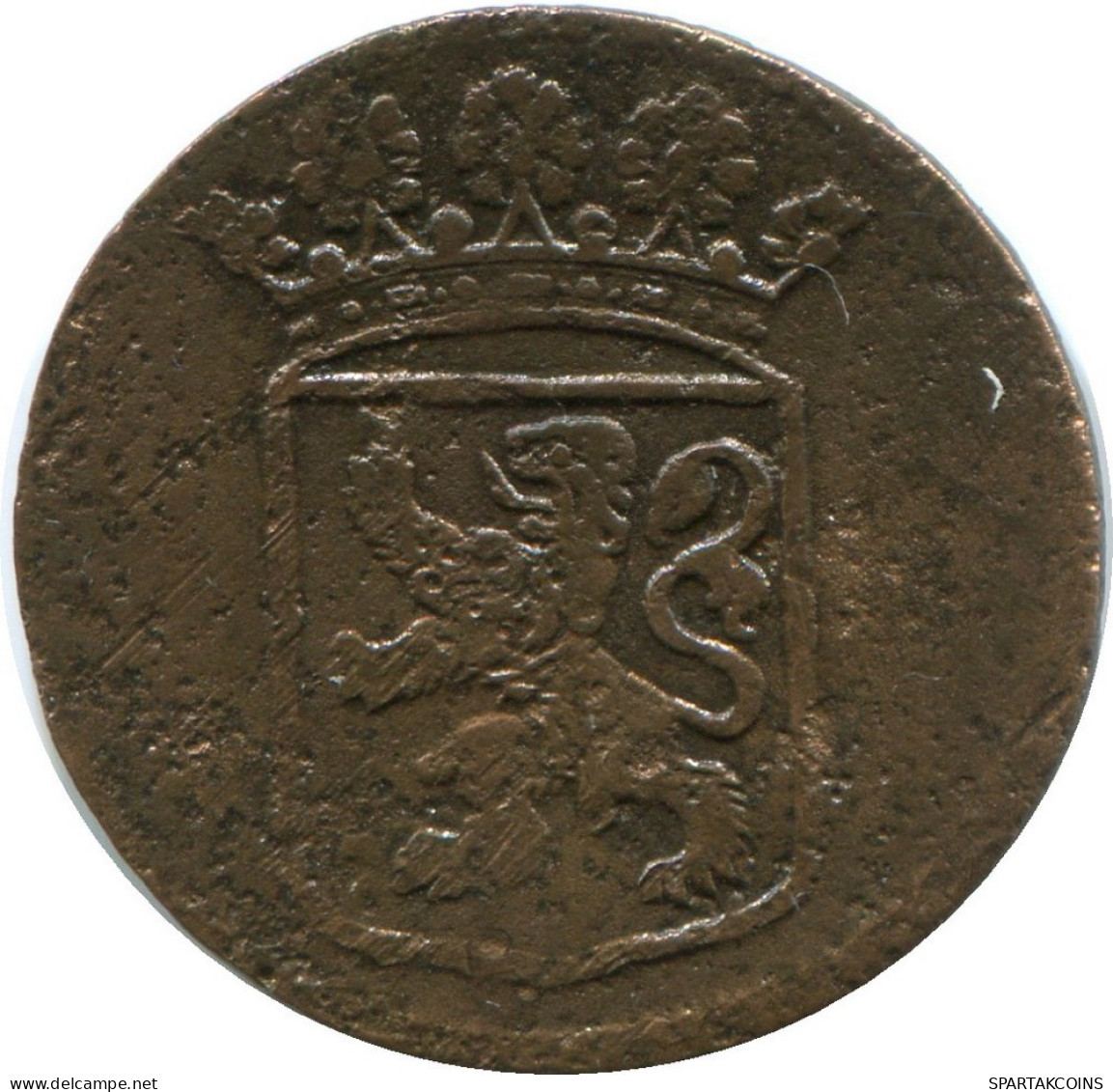 1742 HOLLAND VOC Duit INDES NÉERLANDAIS NETHERLANDS NEW YORK COLONIAL PENNY #VOC1350.12.F.A - Indes Néerlandaises