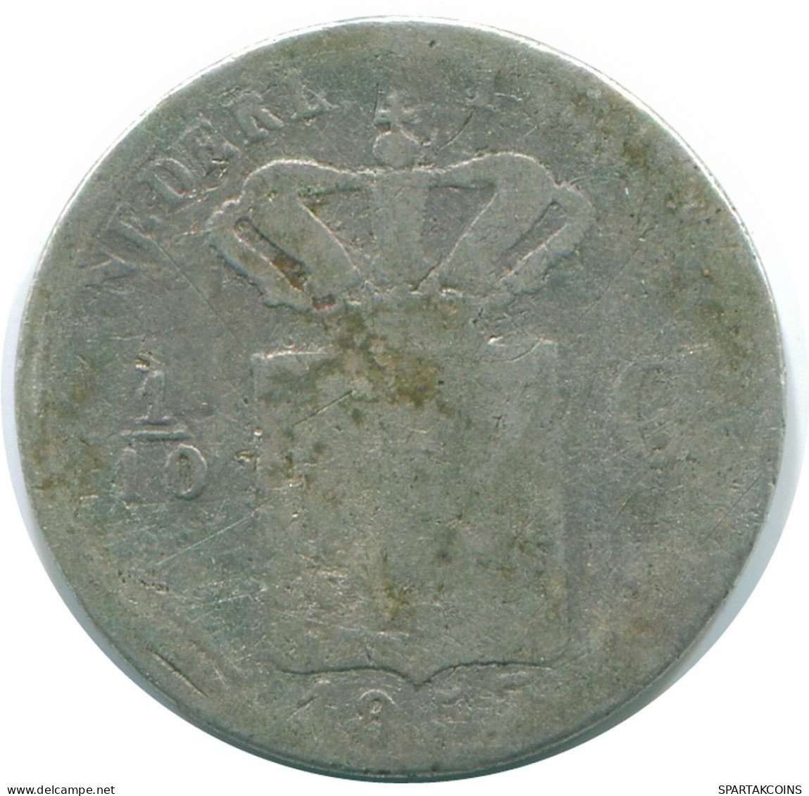 1/10 GULDEN 1857 NETHERLANDS EAST INDIES SILVER Colonial Coin #NL13153.3.U.A - Nederlands-Indië