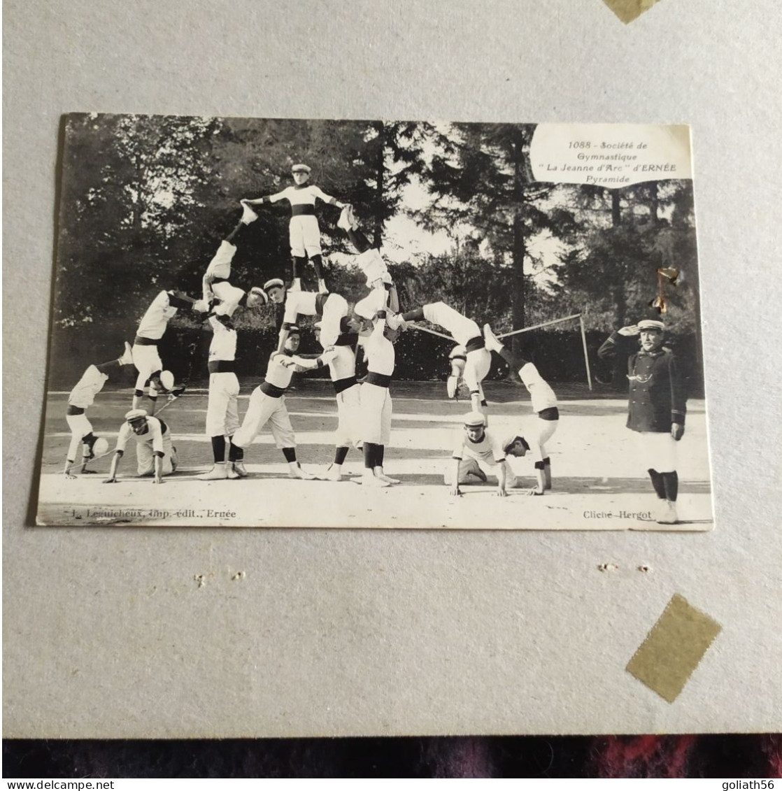 CPA De Ernée - Société De Gymnastique "La Jeanne D'Arc" D'Ernée, Pyramide, N°1088, Carte Animée - Ernee