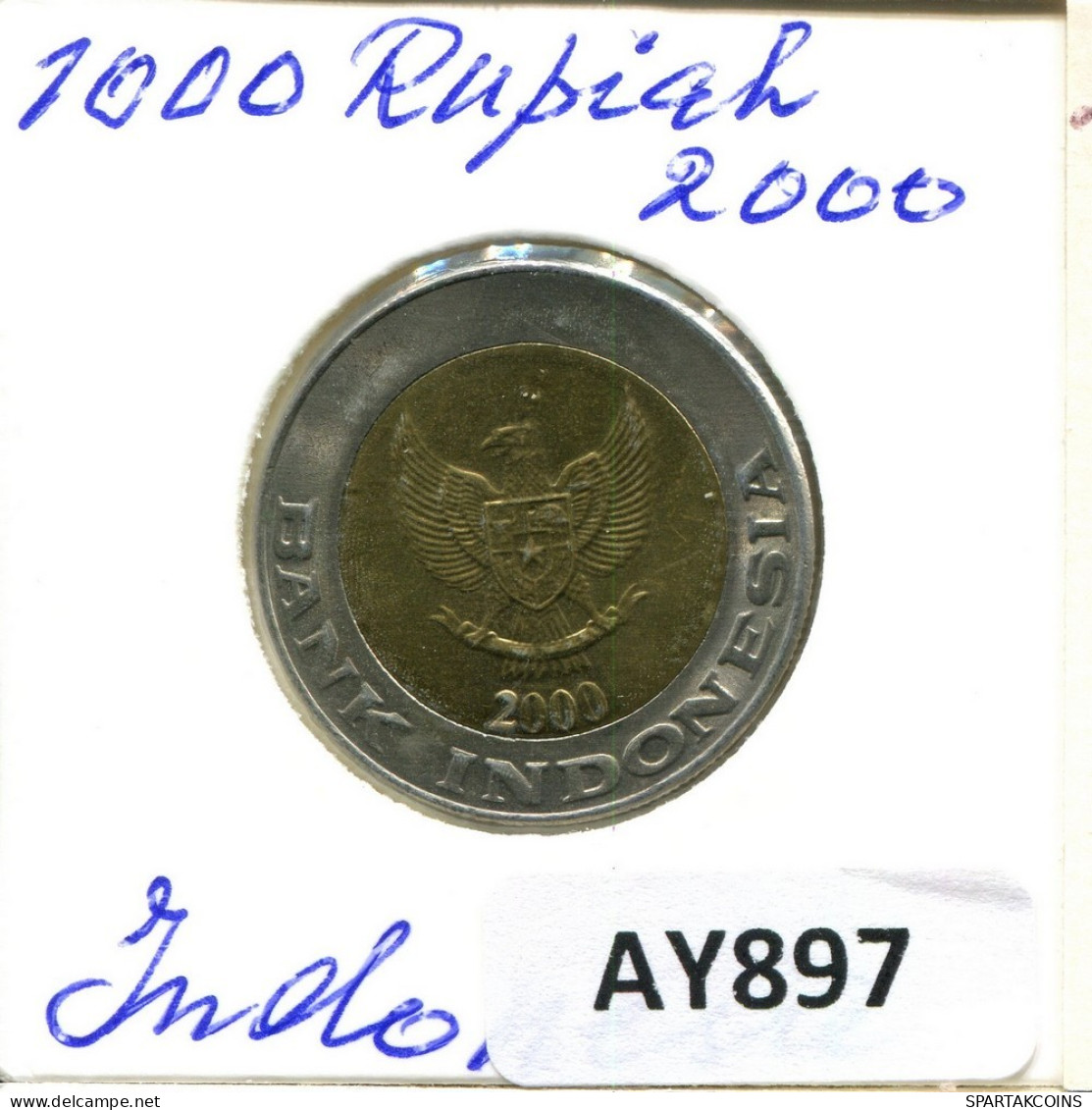 1000 RUPIAH 2000 INDONESISCH INDONESIA BIMETALLIC Münze #AY897.D.A - Indonesië