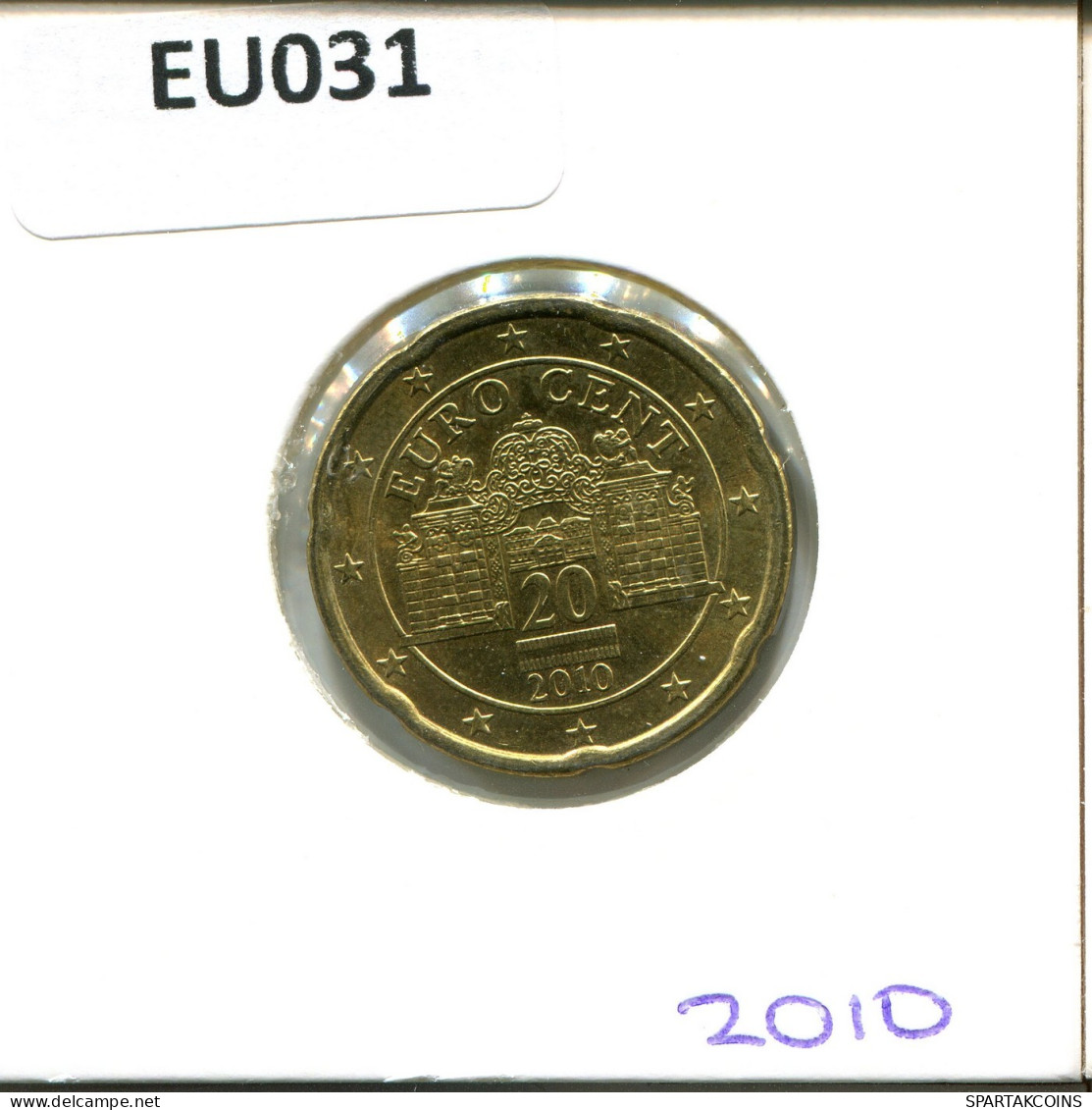 20 EURO CENTS 2010 AUSTRIA Coin #EU031.U.A - Autriche