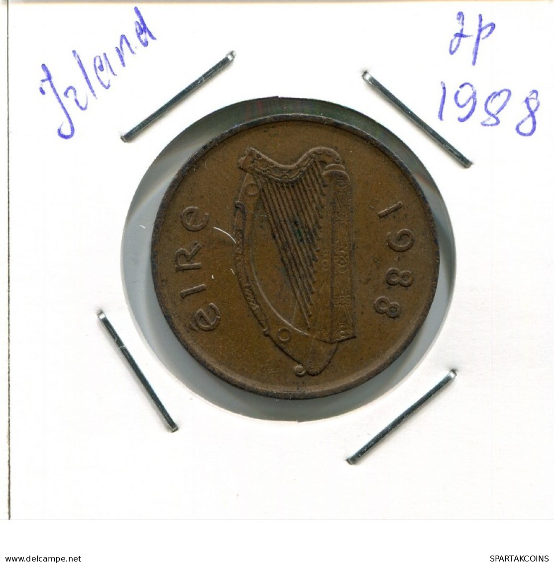 2 PENCE 1988 IRLANDE IRELAND Pièce #AN623.F.A - Irlanda