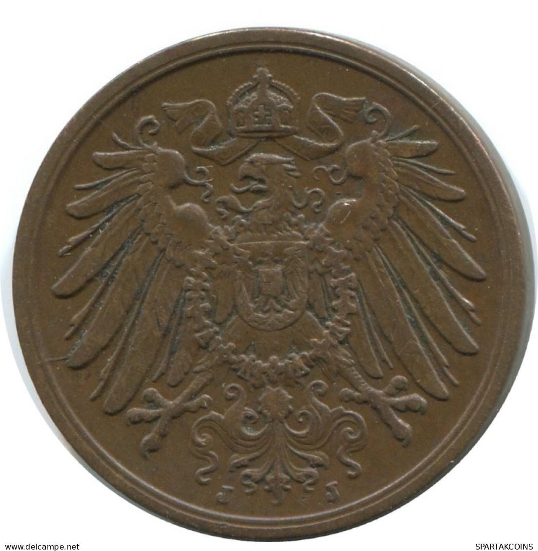 2 PFENNIG 1912 J GERMANY Coin #AD478.9.U.A - 2 Pfennig
