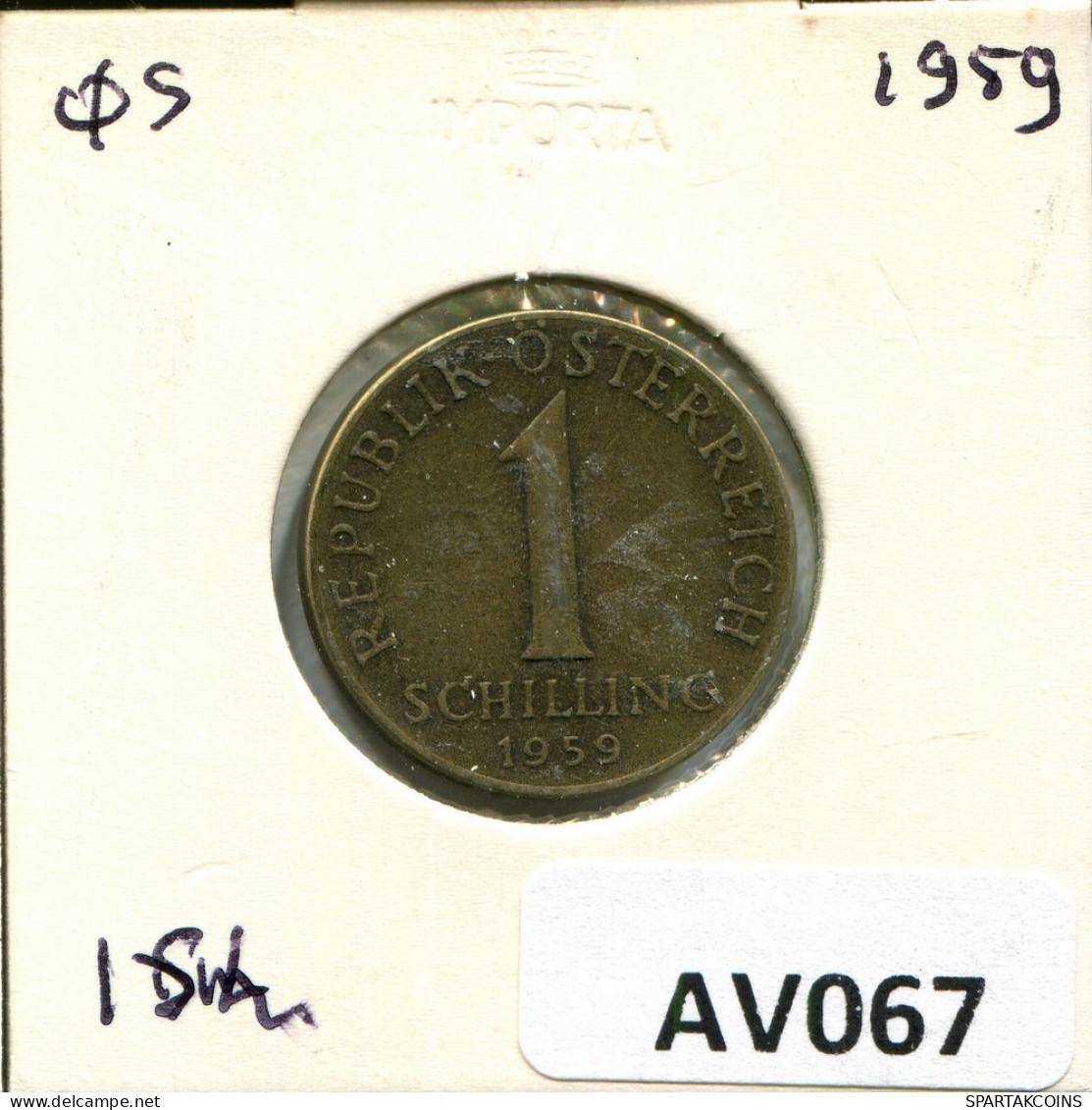 1 SCHILLING 1959 AUSTRIA Coin #AV067.U.A - Autriche