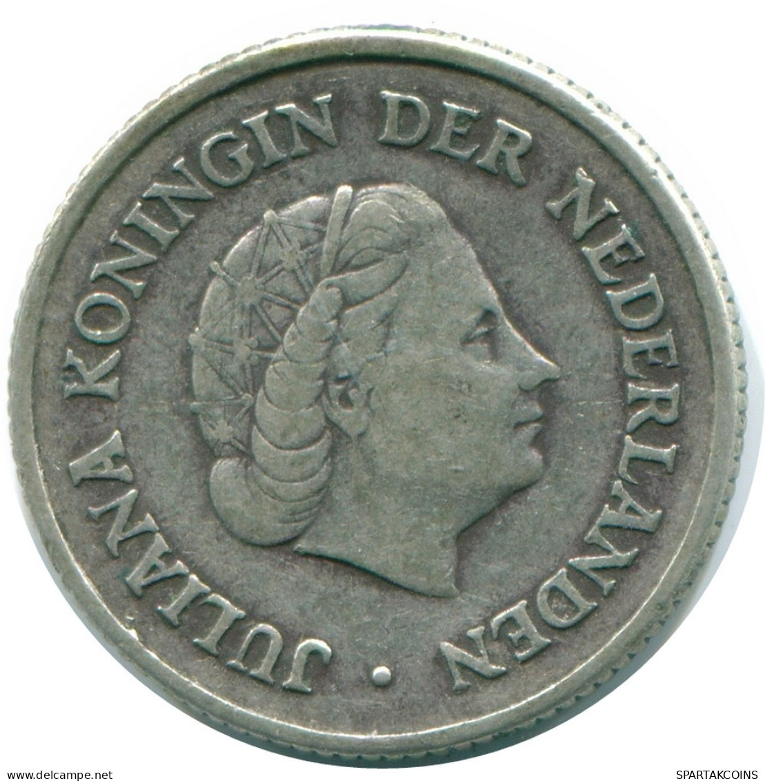 1/4 GULDEN 1963 NIEDERLÄNDISCHE ANTILLEN SILBER Koloniale Münze #NL11209.4.D.A - Niederländische Antillen