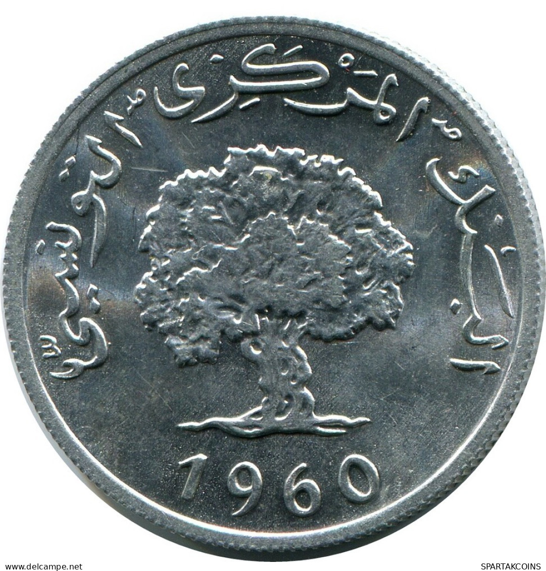 5 MILLIMES 1960 TUNISIA Coin #AP463.U.A - Tunesien