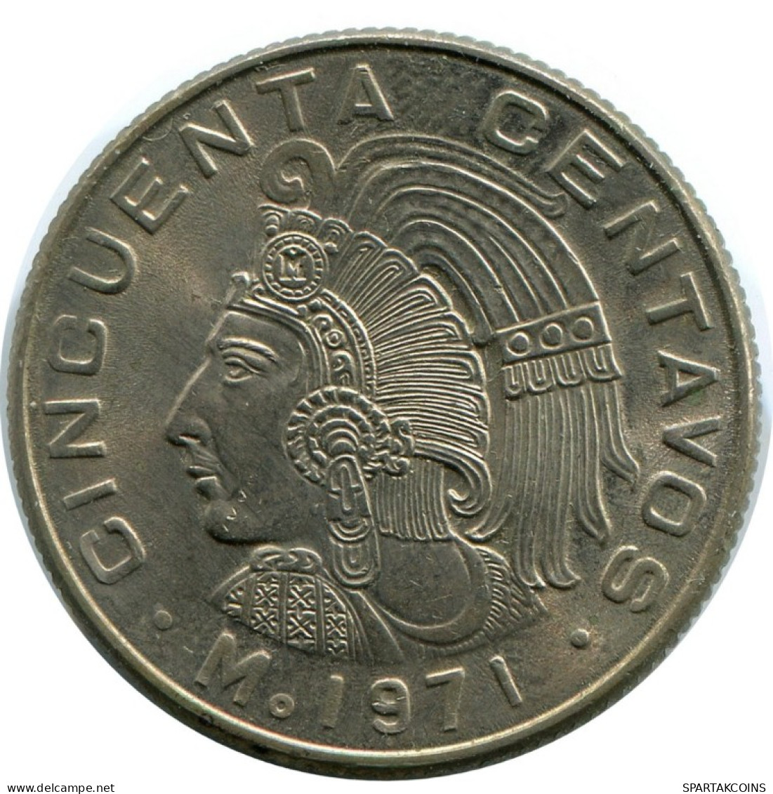50 CENTAVOS 1971 MEXIQUE MEXICO Pièce #AH519.5.F.A - Mexico