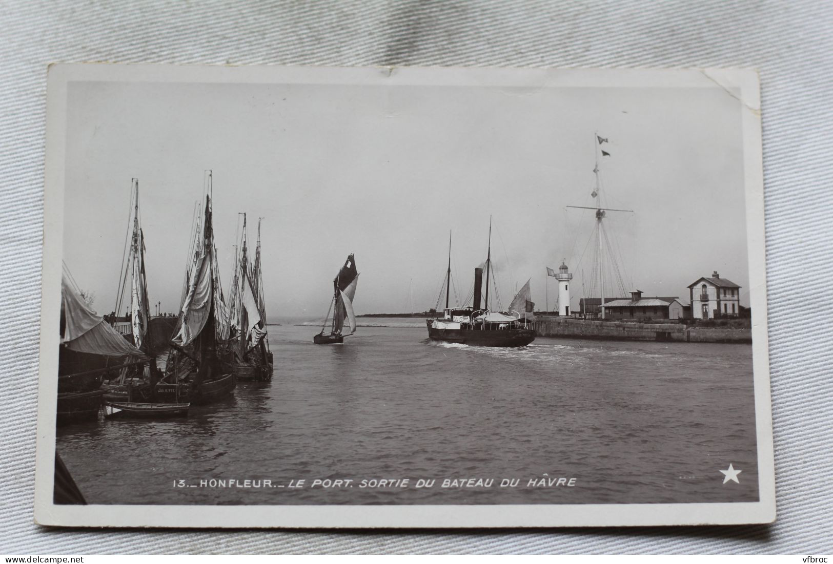 Cpa 1909, Honfleur, Le Port, Sortie Du Bateau Du Havre, Calvados 14 - Honfleur